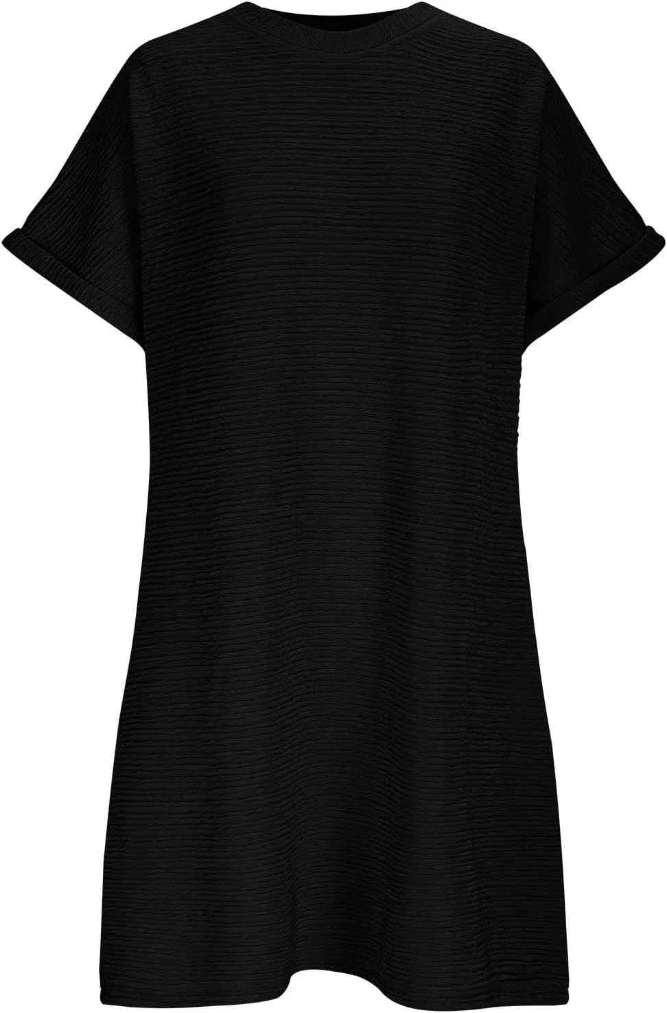 Womens Summer Dresses Fashion 2025 Short Sleeve Crewneck Mini Shirt Dress Casual Beach Vacation Sundress with Pocket