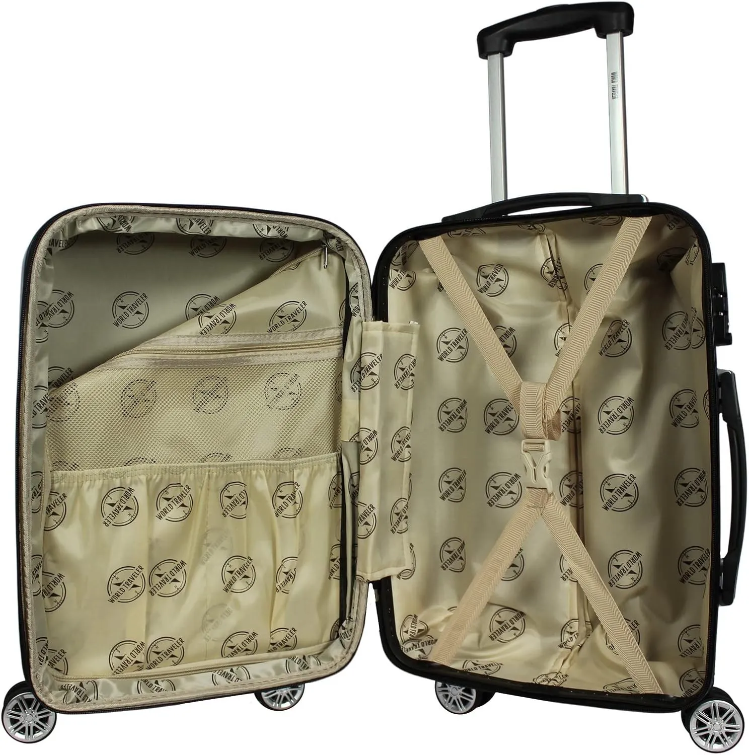 World Traveler Butterfly Luggage, 4-Piece Set