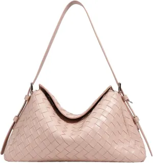 Woven Leather Clutch Purse for Women Slouchy Hobo Shoulder Bag Vintage Top-handle Tote Purse Ladies Crossbody Handbag 2025