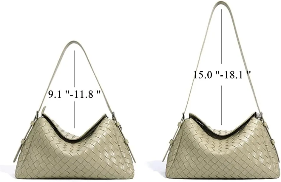 Woven Leather Clutch Purse for Women Slouchy Hobo Shoulder Bag Vintage Top-handle Tote Purse Ladies Crossbody Handbag 2025