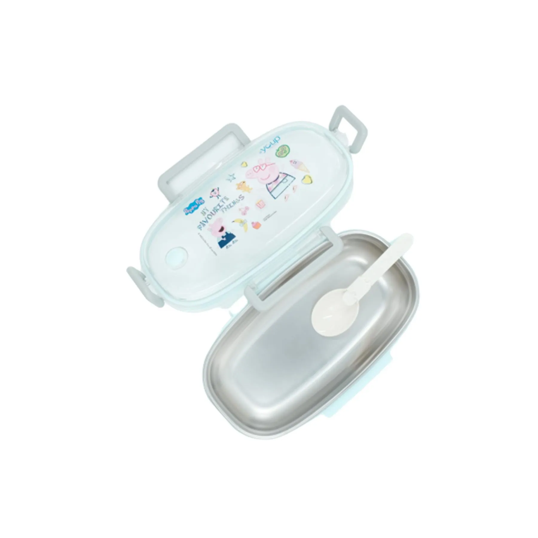 Youp Stainless Steel Blue Color Peppa Pig Kids Lunch Box Ppl8017 - 650 Ml